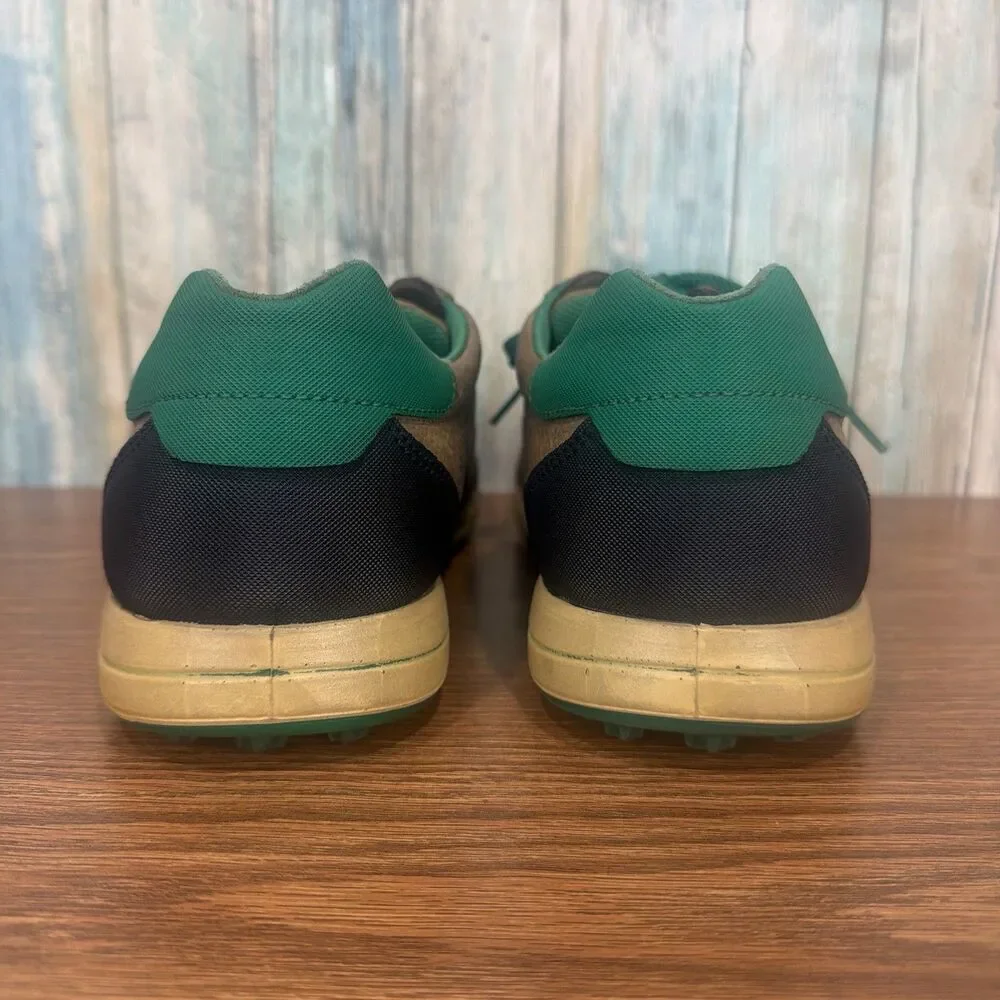 ECCO Mens 46 US 12 12.5 Brown Green Leather Lace Up Casual Sneakers Shoes